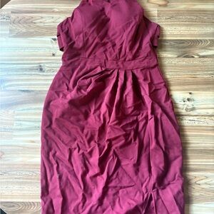 Elegant Burgundy Women's Dress